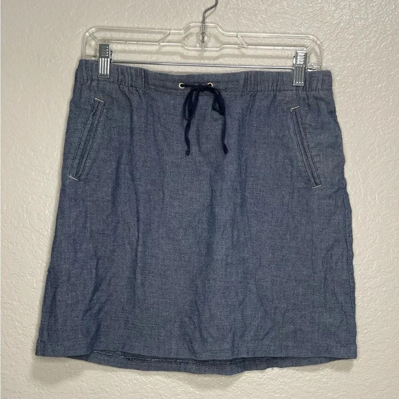 J.Jill Denim Women’s Side Pocket Elastic Waist 100% Cotton  Skirt Size XS - Picture 1 of 5